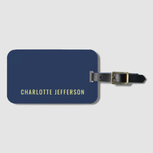 Minimalistische Klassieke Professionele Blauwe Kle Bagagelabel