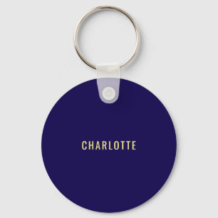 Minimalistische Klassieke Professionele Blauwe Kle Sleutelhanger