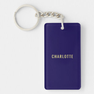 Minimalistische Klassieke Professionele Blauwe Kle Sleutelhanger