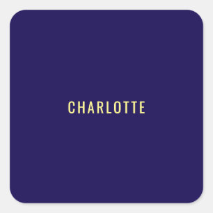 Minimalistische Klassieke Professionele Blauwe Kle Vierkante Sticker