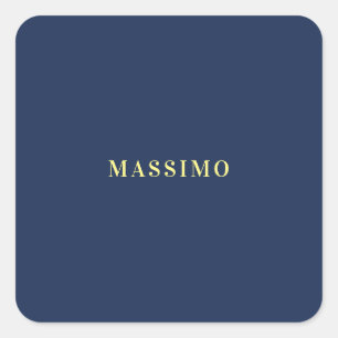 Minimalistische Klassieke Professionele Blauwe Kle Vierkante Sticker