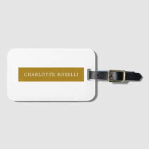 Minimalistische Klassieke Professionele Gouden Kle Bagagelabel