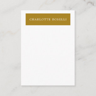 Minimalistische Klassieke Professionele Gouden Kle Informatiekaartje