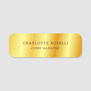Minimalistische Klassieke Professionele Gouden Kle Naamplaatje