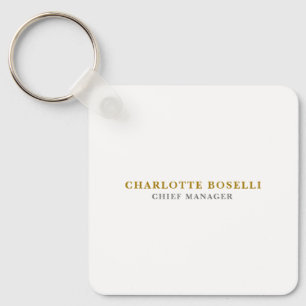 Minimalistische Klassieke Professionele Gouden Kle Sleutelhanger
