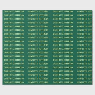 Minimalistische Klassieke Professionele Groen Geel Cadeaupapier