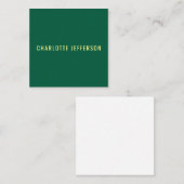 Minimalistische Klassieke Professionele Groen Geel Informatiekaartje (Voorkant / Achterkant)