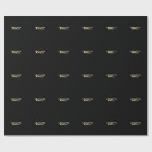 Minimalistische Klassieke Professionele Zwarte Gou Cadeaupapier