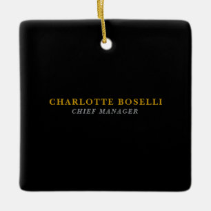 Minimalistische Klassieke Professionele Zwarte Gou Keramisch Ornament