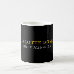 Minimalistische Klassieke Professionele Zwarte Gou Koffiemok