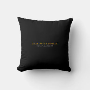 Minimalistische Klassieke Professionele Zwarte Gou Kussen