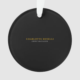 Minimalistische Klassieke Professionele Zwarte Gou Ornament