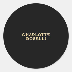 Minimalistische Klassieke Professionele Zwarte Gou Ronde Sticker