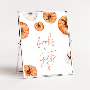 Minimalistische kleine pompoen boeken en geschenke poster