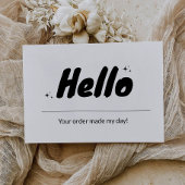 Minimalistische kleine Visitekaartje afdrukbare da Bedankkaart