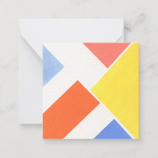 Minimalistische kleuren notitiekaartje