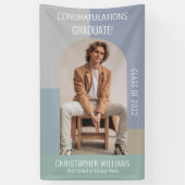 Minimalistische kleurenblokklasse van 2023 Afstude Spandoek (Verticaal)