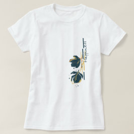Minimalistische kleurrijke bloem t-shirt