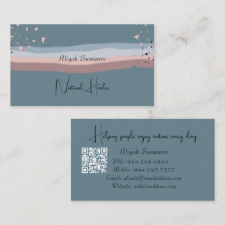Minimalistische Kleurrijke Boho QR Code Meditatief Visitekaartje