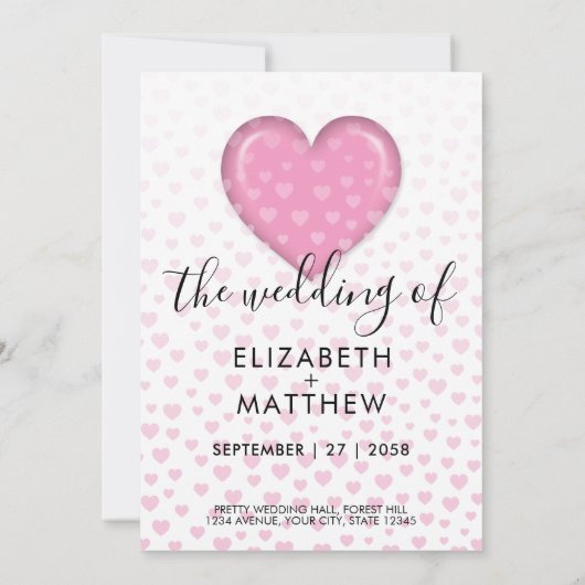 Minimalistische kleurrijke hart spikkels ontwerp kaart (Achterkant)