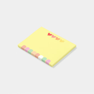 Minimalistische kleurrijke hartennoten post-it® notes