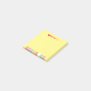 Minimalistische kleurrijke hartennoten post-it® notes