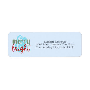 Minimalistische Kleurrijke Kerst Retouradres Etiket