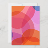 Minimalistische Kleurrijke Rand Moderne Baby Foto  Aankondiging (Achterkant)