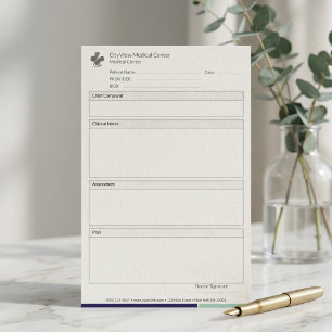 Minimalistische klinische aantekeningen voor medis briefpapier