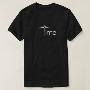 Minimalistische klokwijzers Tijd Typografie T-shirt