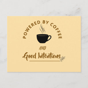 Minimalistische koffie citaten postkaart   Grappig