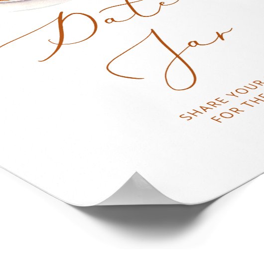 Minimalistische koffie date night ideeën. Datum po Poster (Hoek)