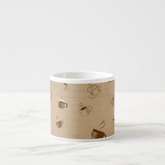 Minimalistische koffiebeker gestreept patroon – Mo Espresso Kop (Voorkant)