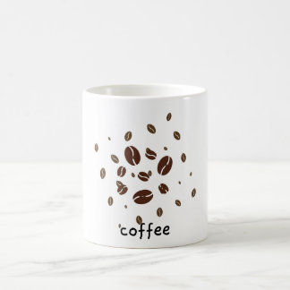 Minimalistische koffiebonen esthetische keramische koffiemok