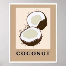 Minimalistische Kokos Tropische Fruit Keuken Kunst