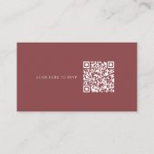Minimalistische koperroest bruiloft QR-code RSVP Informatiekaartje (Achterkant)