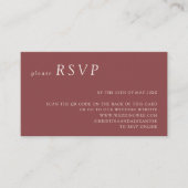 Minimalistische koperroest bruiloft QR-code RSVP Informatiekaartje (Voorkant)