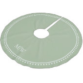 Minimalistische koppels Monogram Sage Green Holida Kerstboom Rok (Gekanteld)