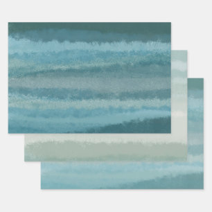 Minimalistische kraakbedekking Blauwgroen Aqua Blu Inpakpapier Vel