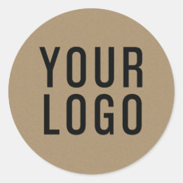 Minimalistische Kraft Paper Business Logo Sticker