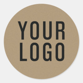 Minimalistische Kraft Paper Business Logo Sticker