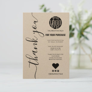 Minimalistische Kraft Signature Script Order Harte Bedankkaart