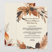 Minimalistische Krans Thanksgiving Dankbaarheid Kaart (Voorkant / Achterkant)