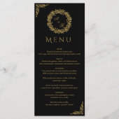 minimalistische krans van wilde bloemen volk rusti menu (Voorkant)