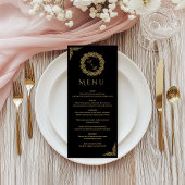 minimalistische krans van wilde bloemen volk rusti menu