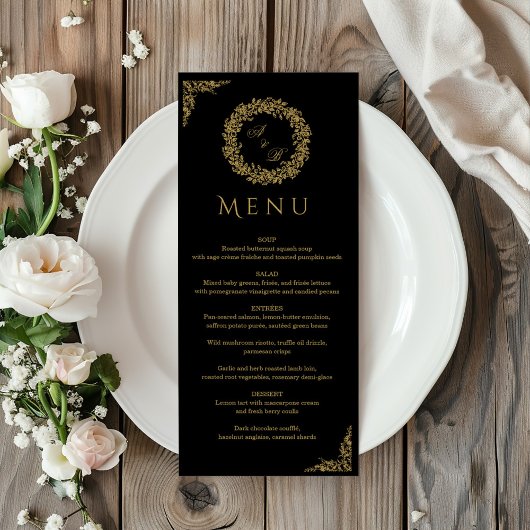 minimalistische krans van wilde bloemen volk rusti menu