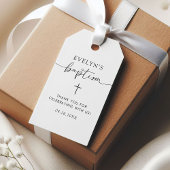 Minimalistische Kruis Persoonlijke Doop Dank Je We Cadeaulabel