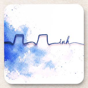 Minimalistische kunst inh. Inhalatietherapeut on Bier Onderzetter