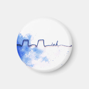 Minimalistische kunst Inhalatietherapeut ontwerp Magneet
