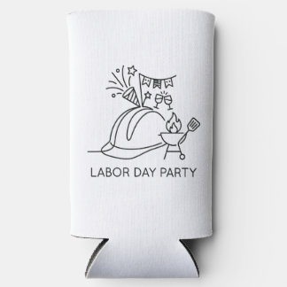 Minimalistische Labor Day-feestharde hoed & Grill